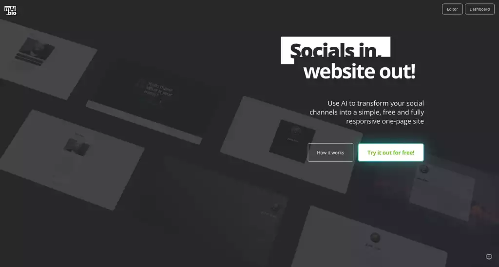 Screenshot of mAI.bio